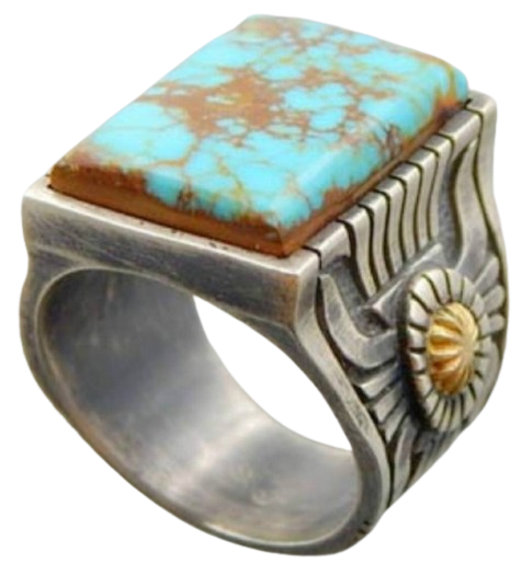 Jewellery - Ring (Q T) - turquoise  Silver