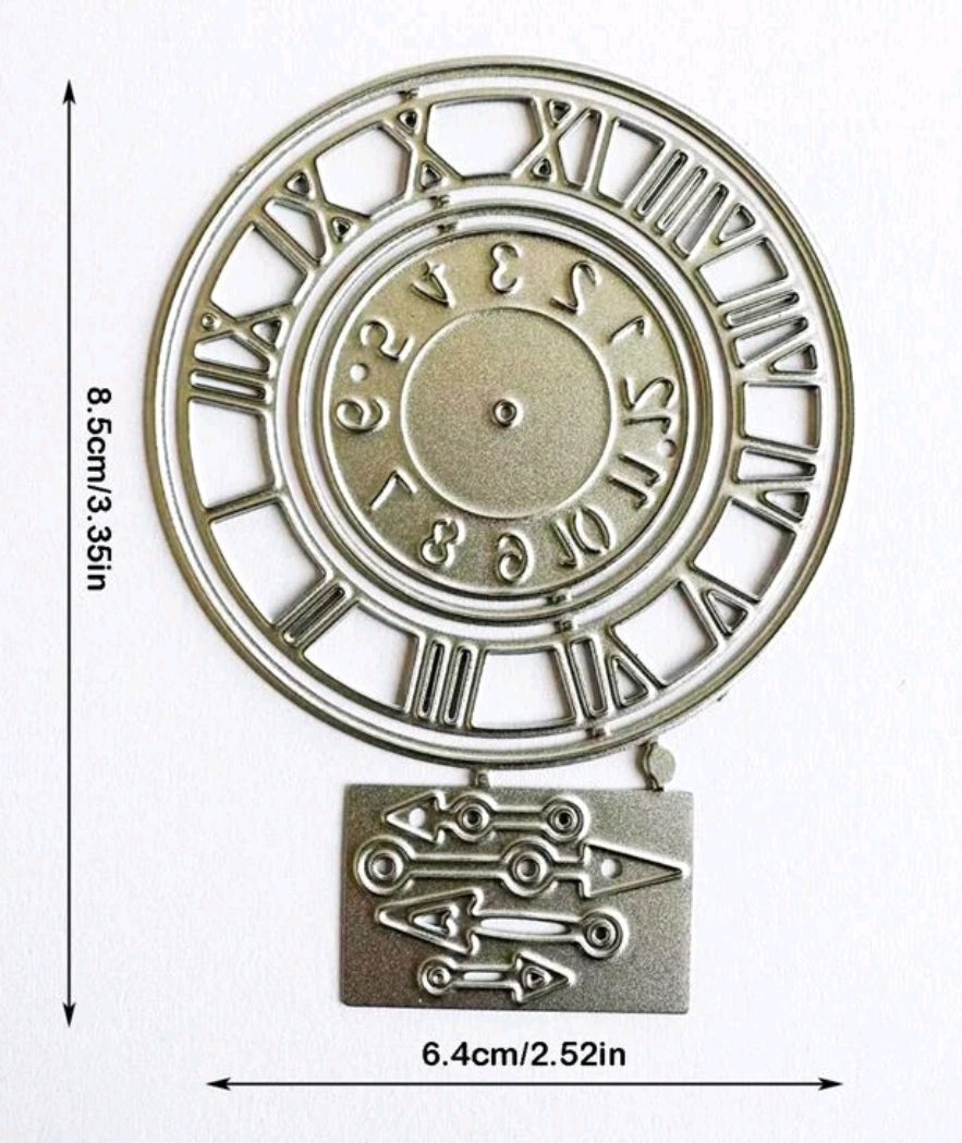Craft - metal die - clock