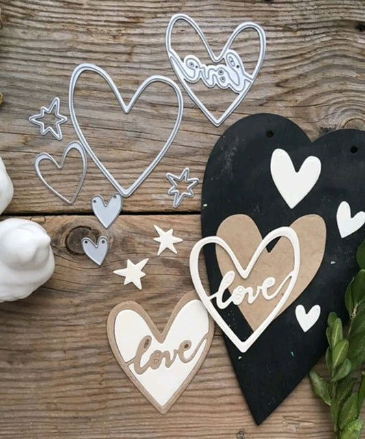 Craft - metal die - love hearts