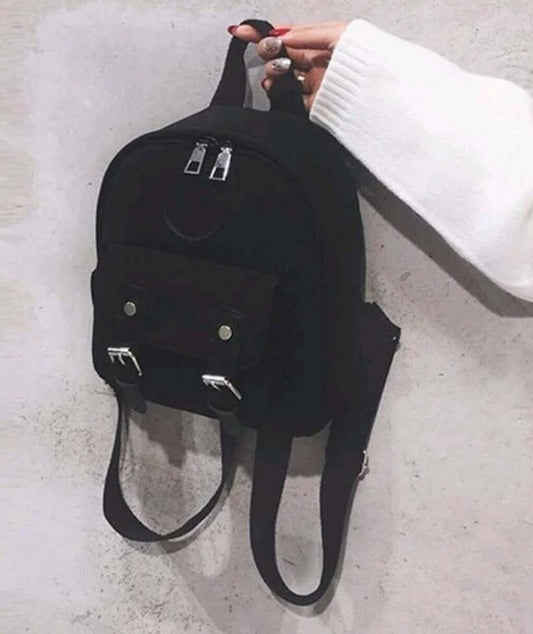 black nylon backpack 