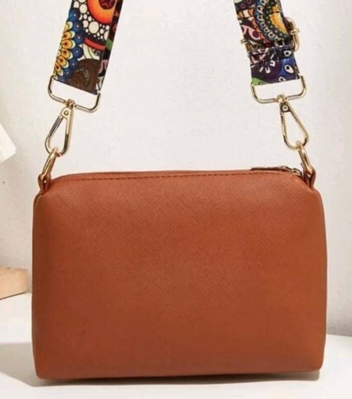 luxury tan leather quirky shoulder bag