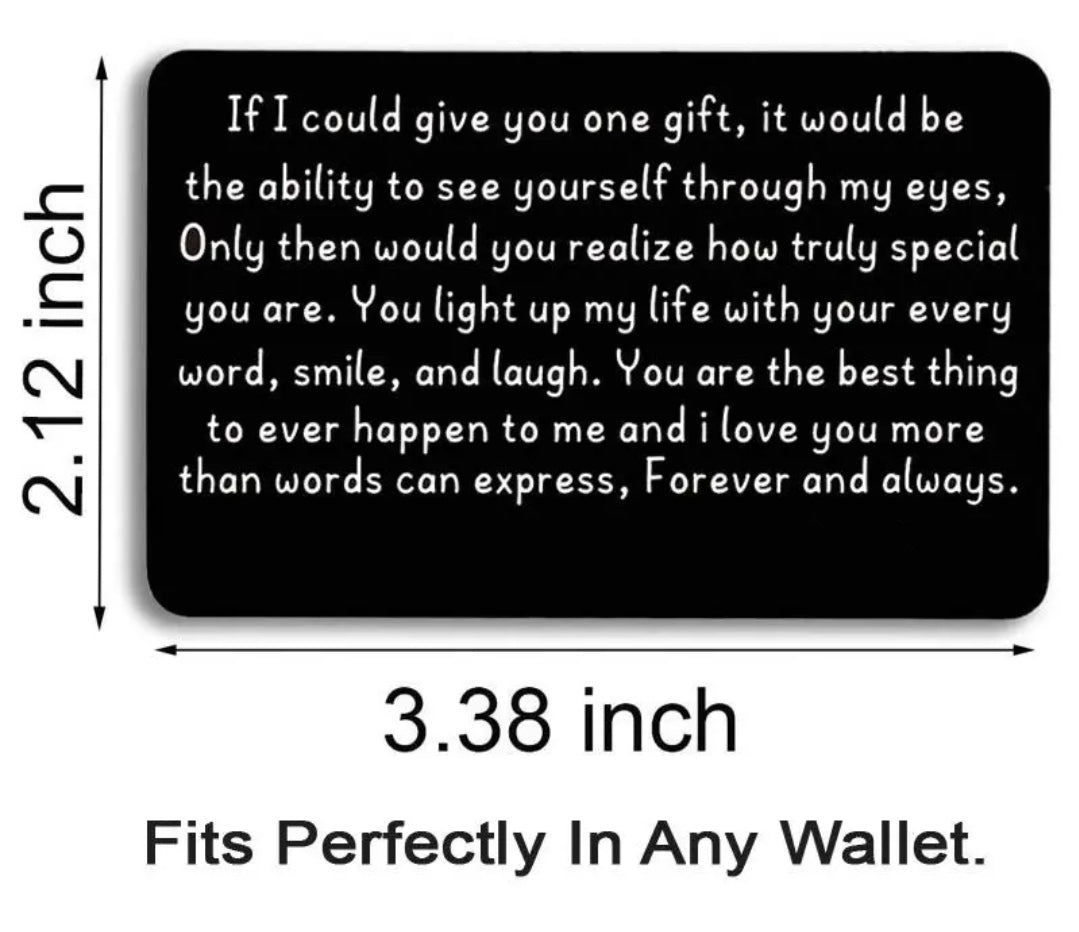  Wallet Card - metal note - through my eyes