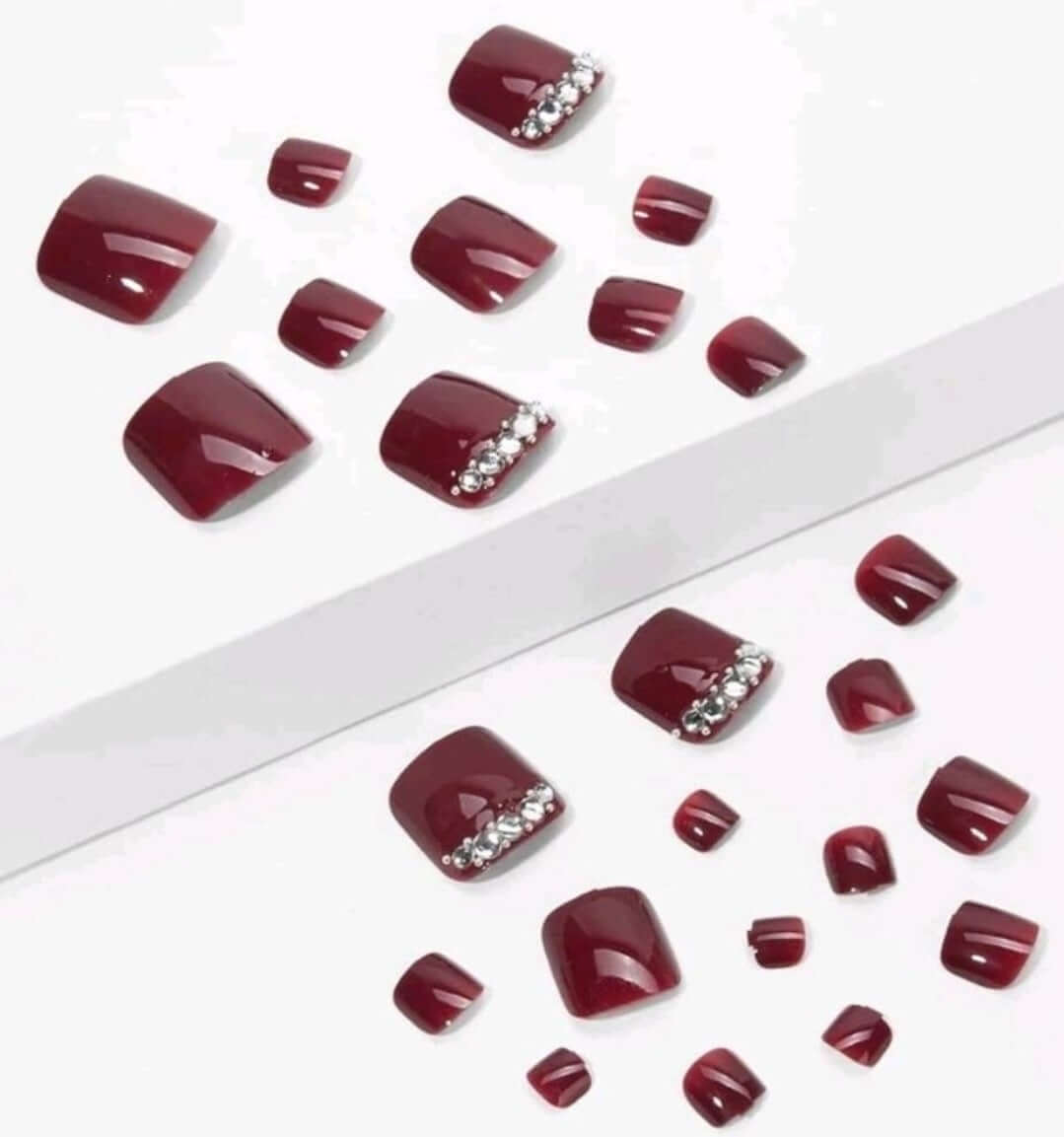 Nails - deep red (toes)