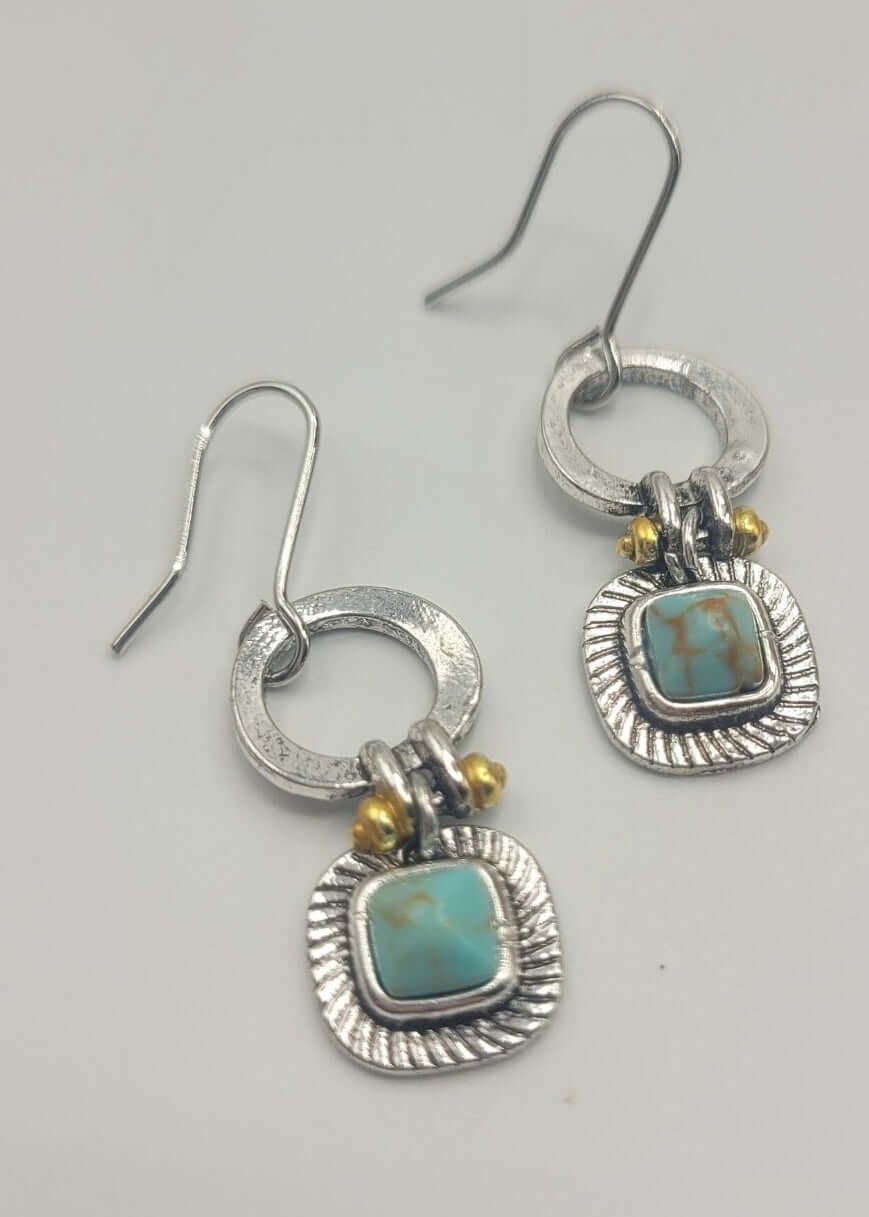 Earrings - turquoise drop