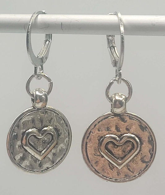 jewellery set hammered heart
