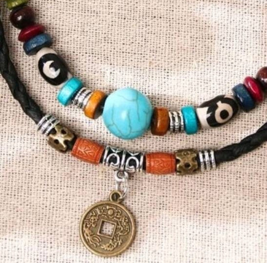 Necklace - layered charm necklace
