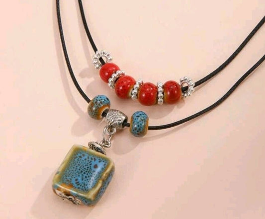 Necklace - layered charm necklace