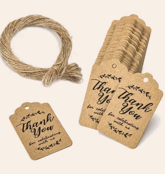 Wedding Tags - thank you for celebrating with us