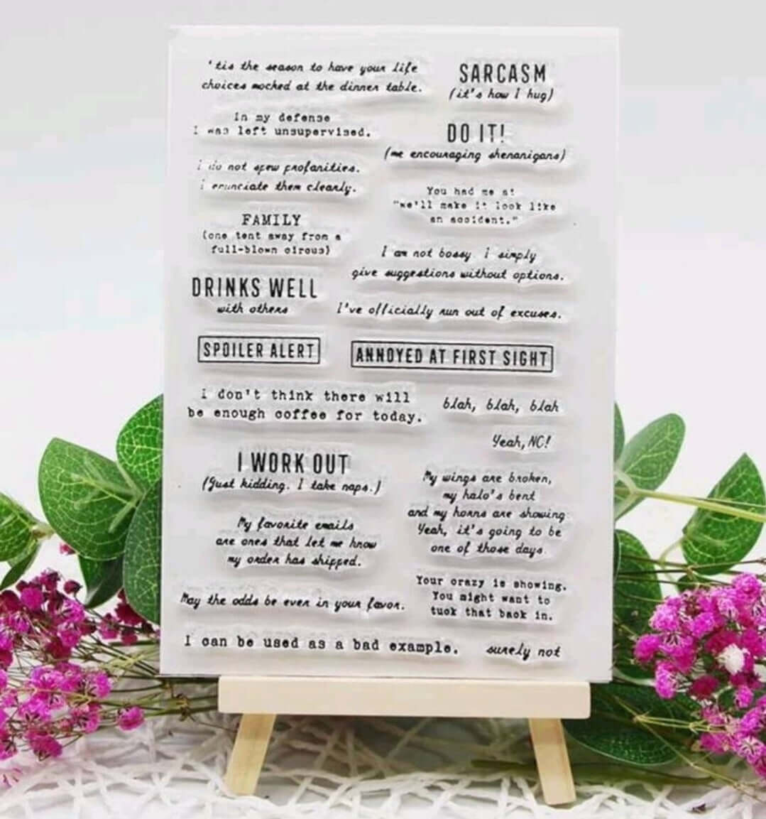 Craft - reusable stamps - greeting