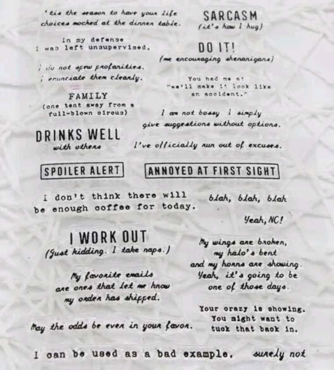 Craft - reusable stamps - greeting