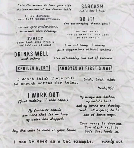 Craft - reusable stamps - greeting