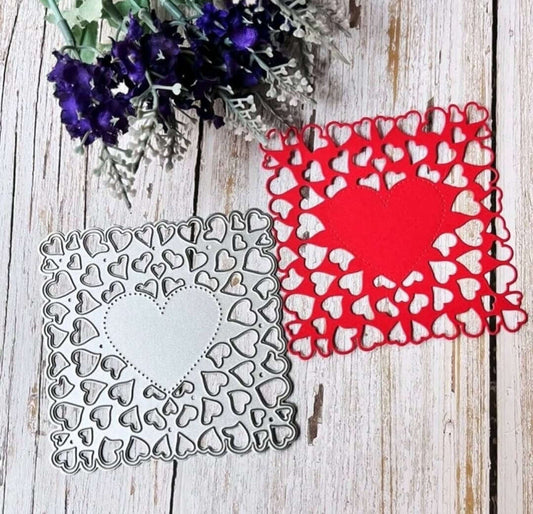 Craft - metal die - heart frame