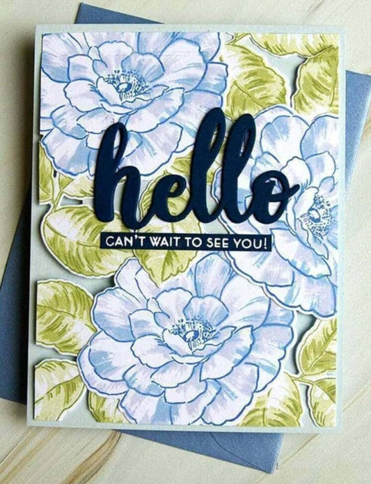 Craft - metal die - hello