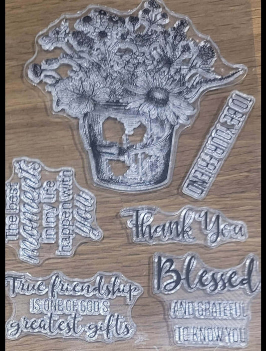 Craft - reusable stamps - greeting