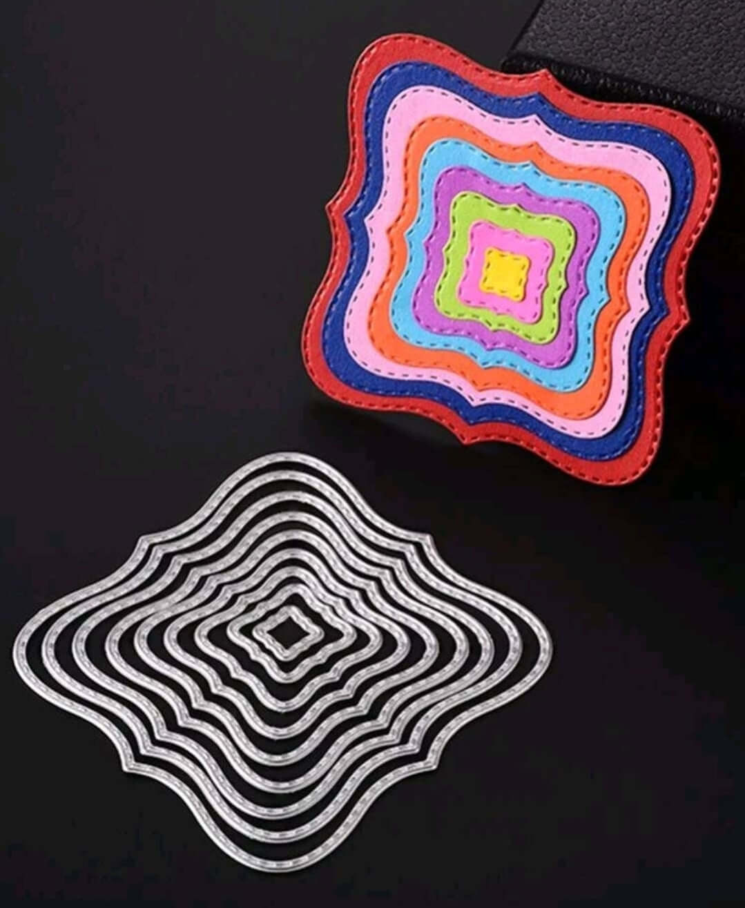 Crafting - metal die - square frame nesting dies