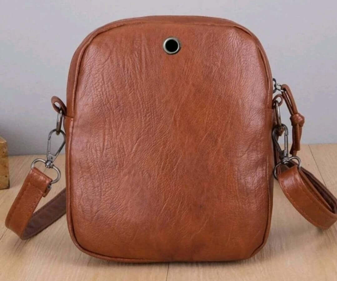 soft brown leather shoulder crossbody bag 