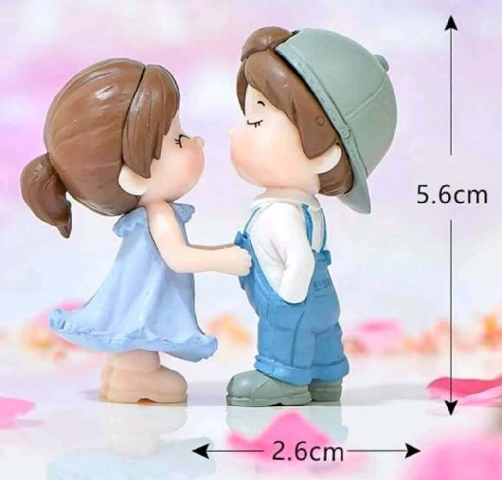 cute couple resin cake topper 