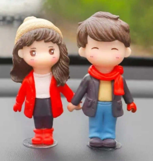 cute couple resin cake topper 