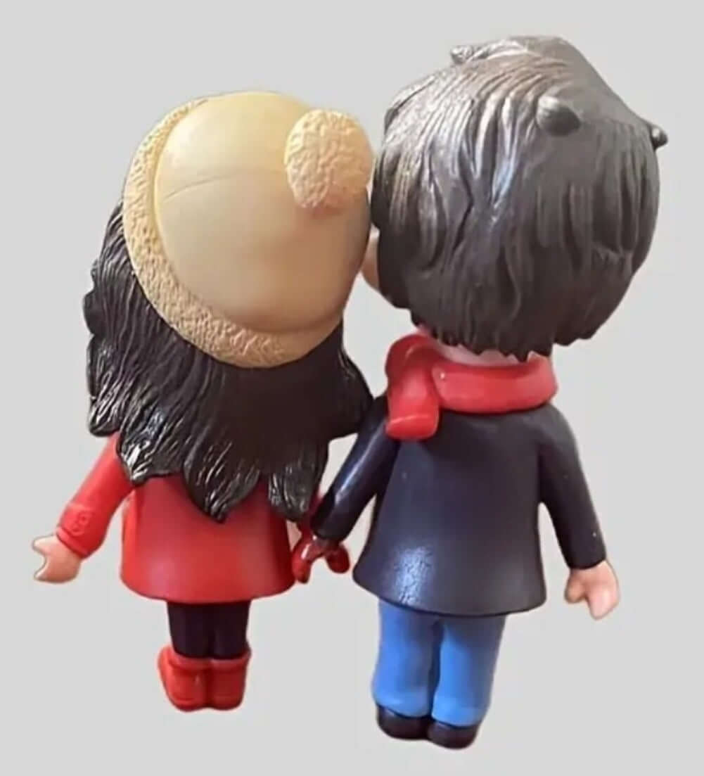 cute couple resin cake topper 