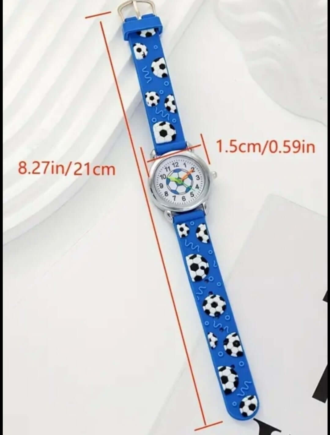 Child's jewellery blue football silicone watch