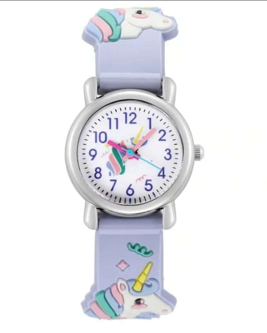 Child's jewellery purple unicorn silicone watch