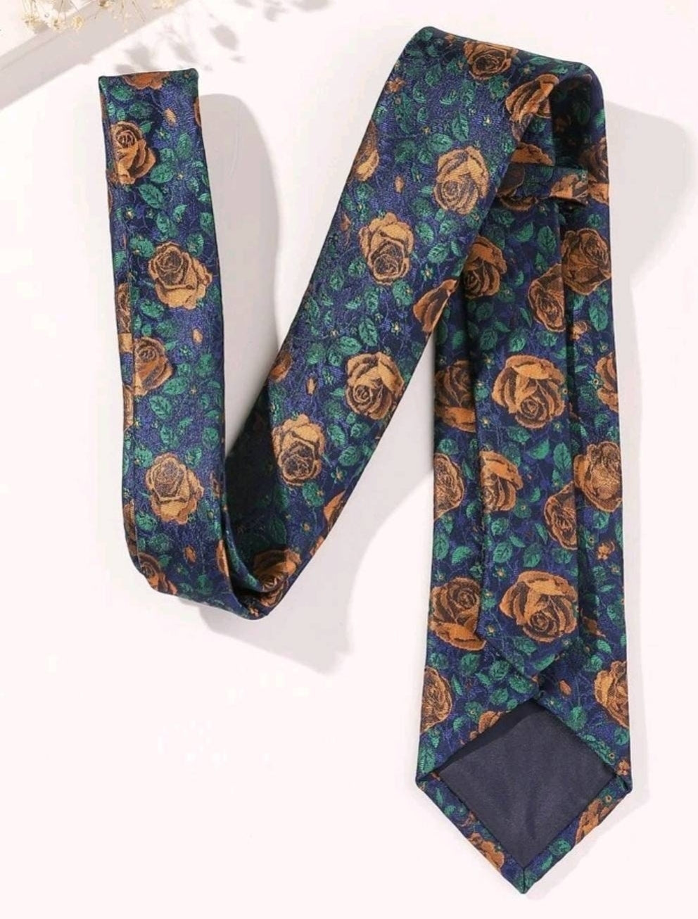 Tie - dark floral