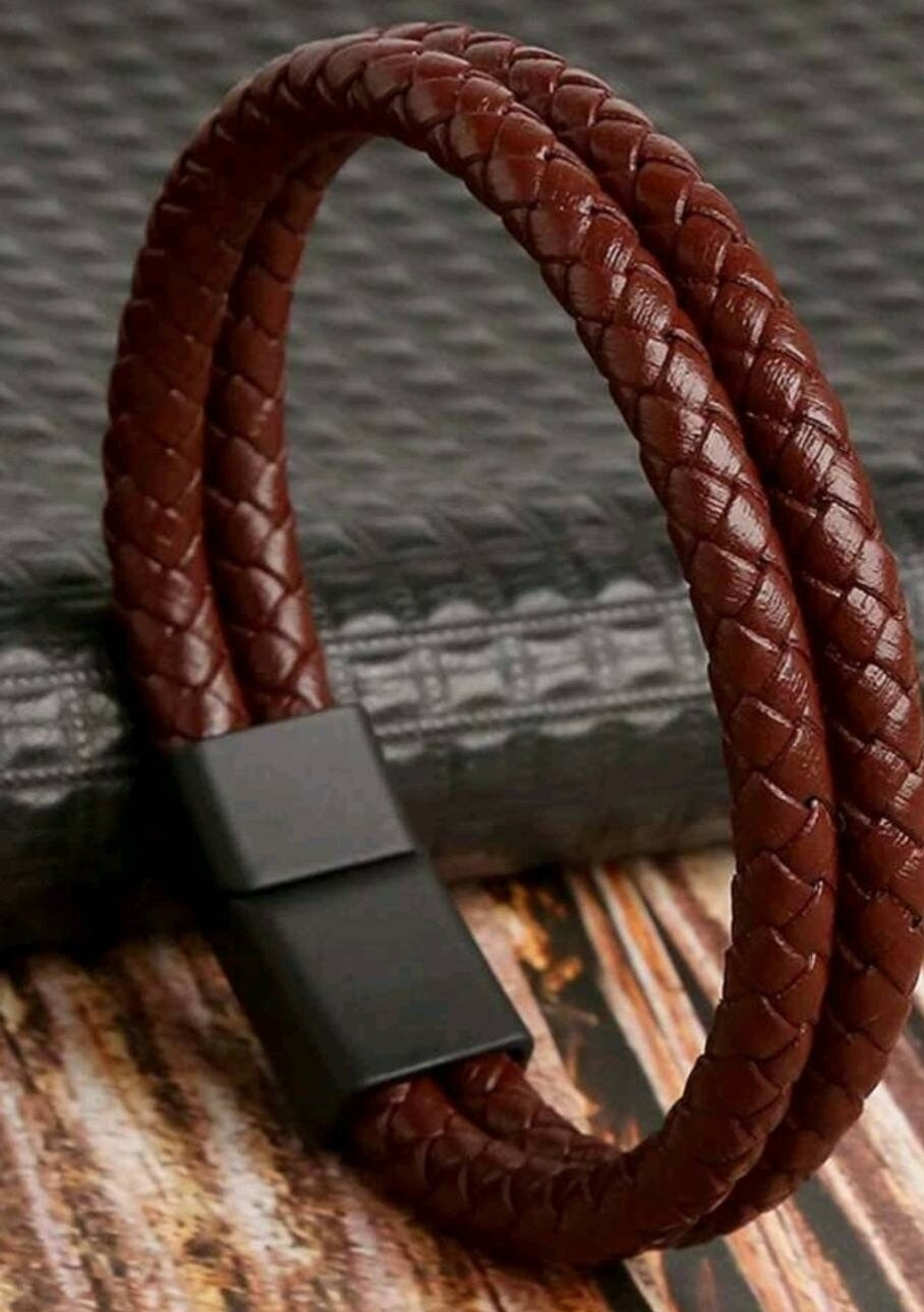 Unisex Jewellery - brown braided bracelet