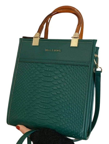 Bag - Handbag - luxury green snakeskin