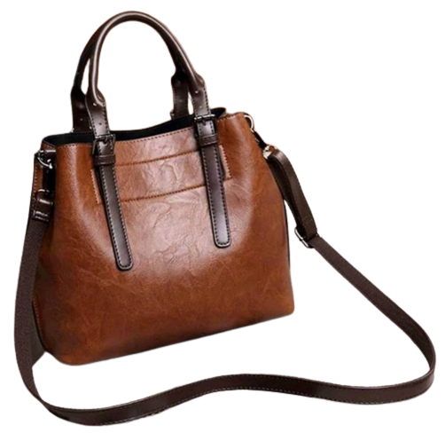 Bag - Handbag - two tone brown