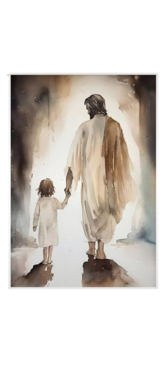 Home Decor -Canvas Poster - Jesus with child