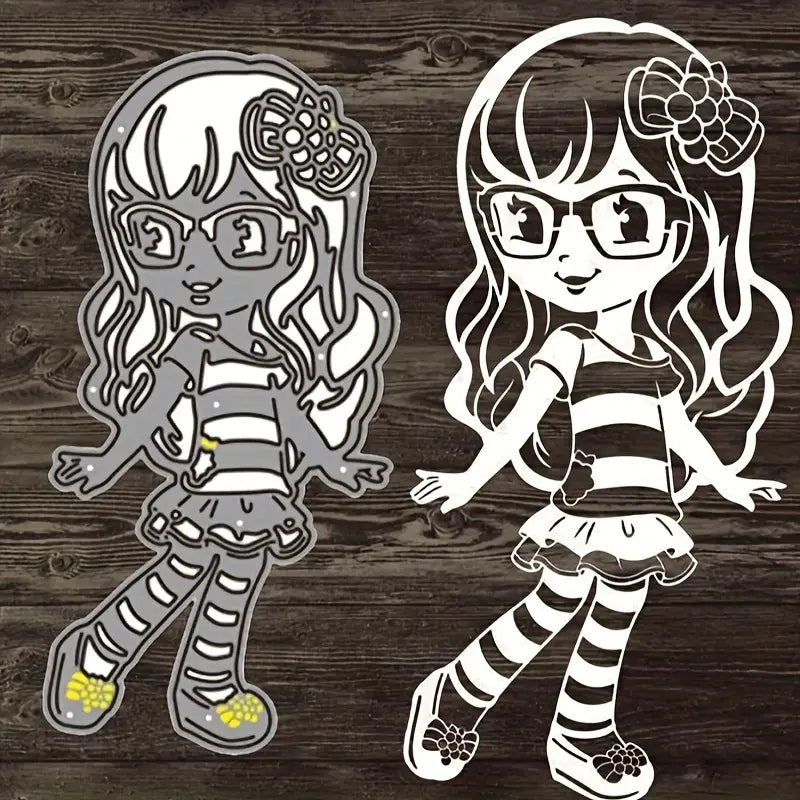 Craft - metal die - cartoon girl