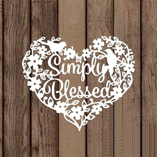 Craft - metal die - heart Simply Blessed