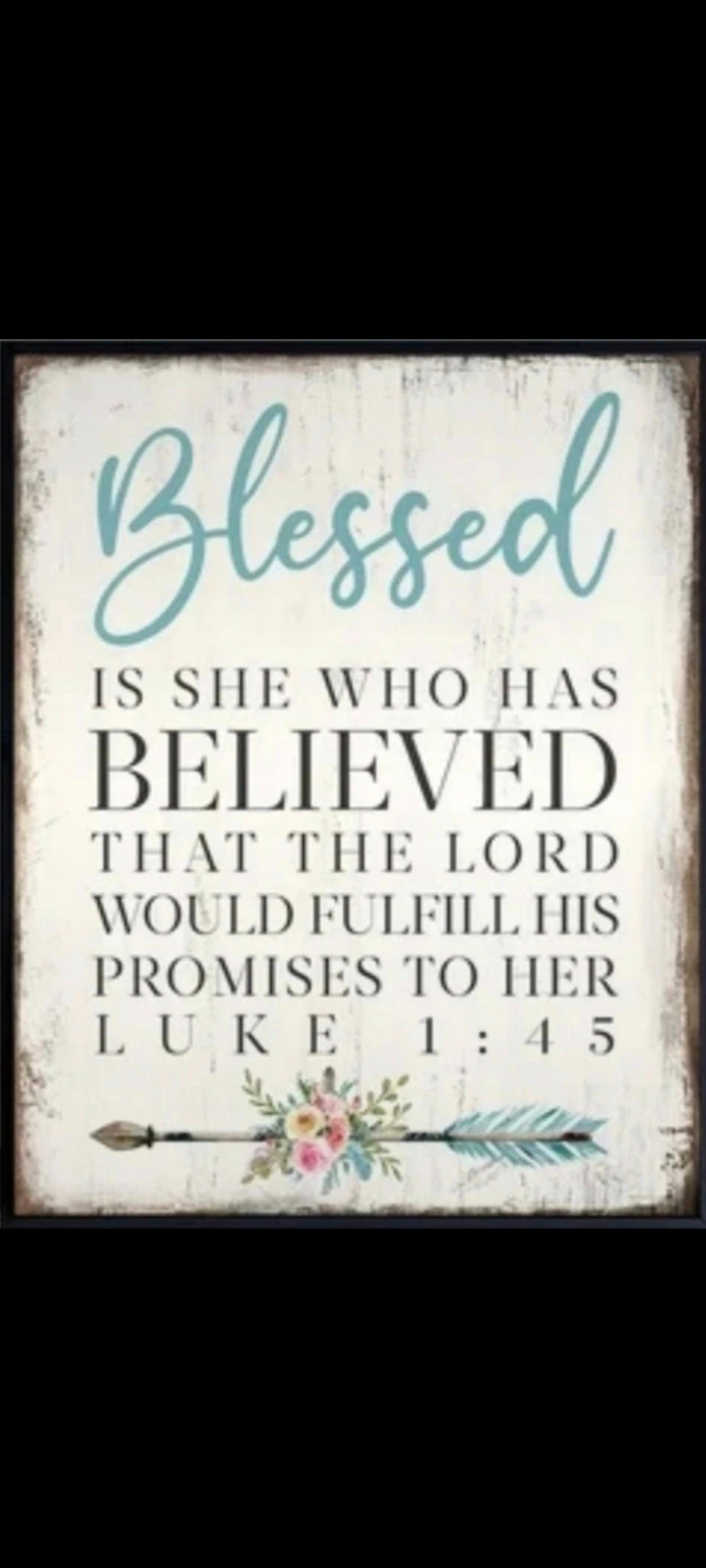 Home Decor - Canvas Poster - Blessed is she
