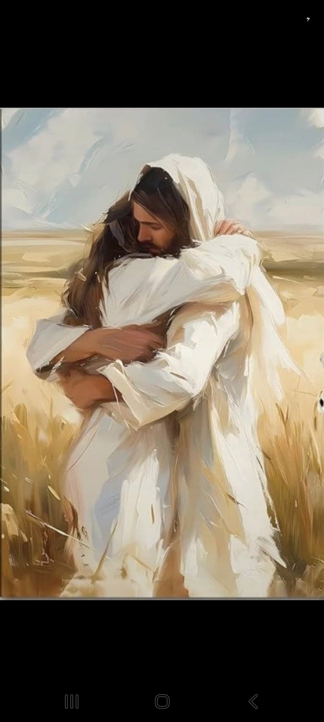 Home Decor - Canvas Poster - hugging Jesus