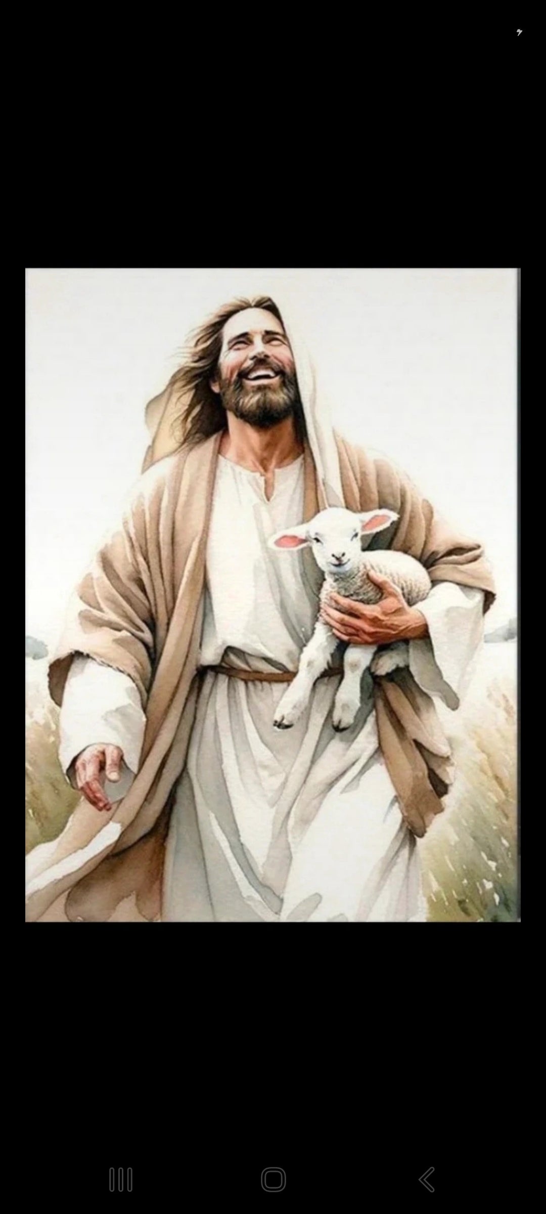 Home Decor - Canvas Poster - Jesus and the Lamb