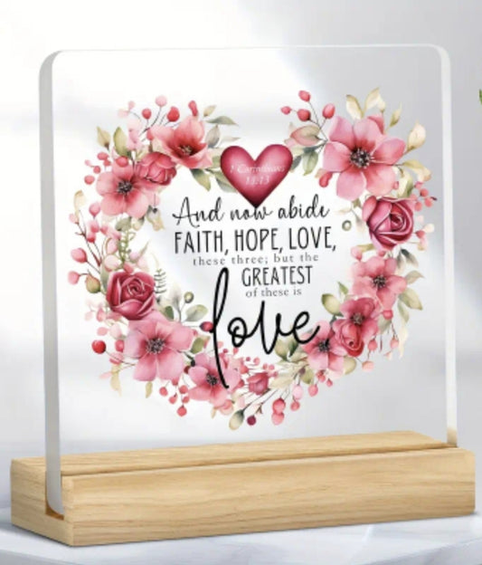 Gift - Ornament - Christian faith hope love