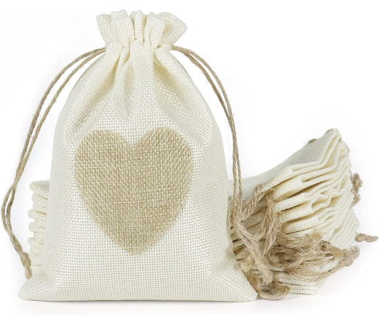 Celebrations - Gift bags - Luxury burlap heart