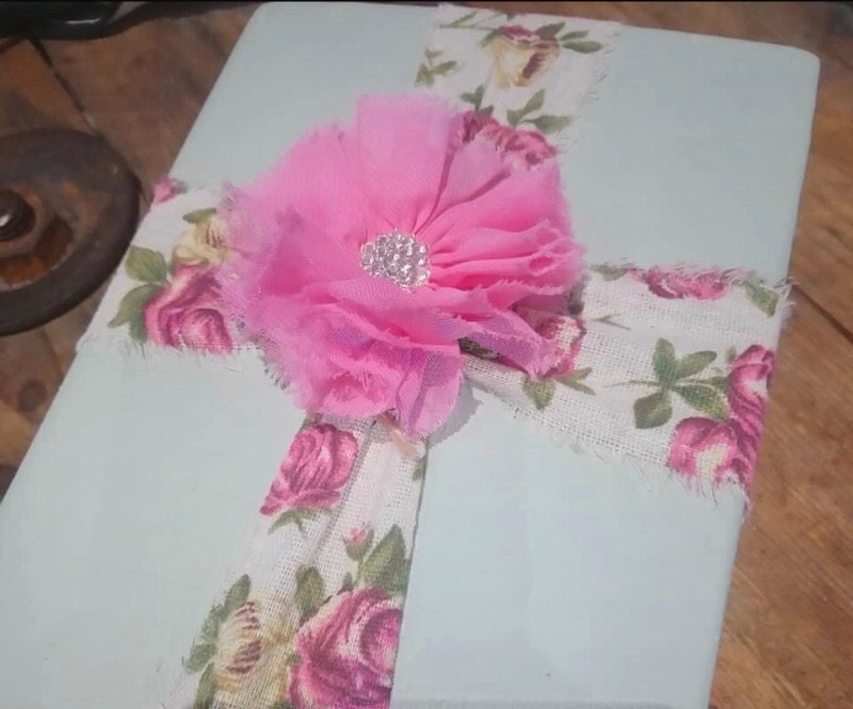 Ornament - Wooden floral Cross
