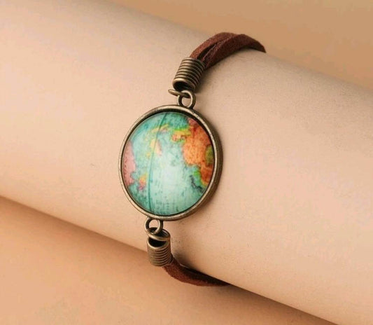unisex world map missionary bracelet