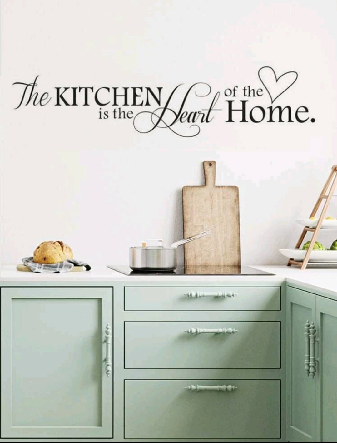 Wall Decal - the kitchen is the heart of the home