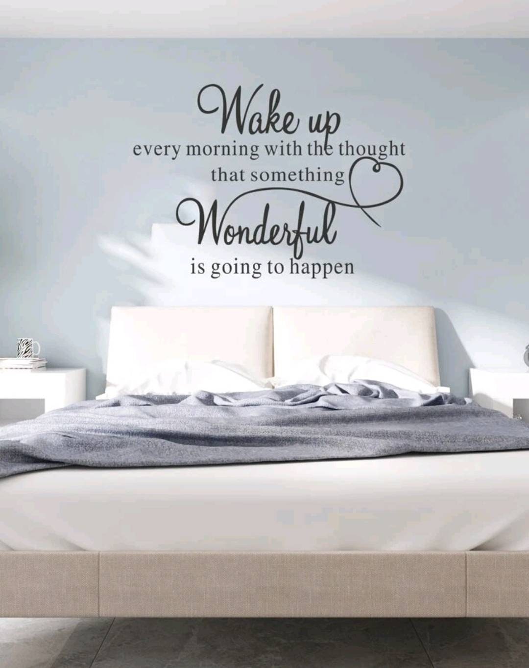 Wall Decal - wake up every morning with the thought that something wonderful is going to happen