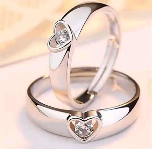  Ring (adjustable) - crystal heart band
