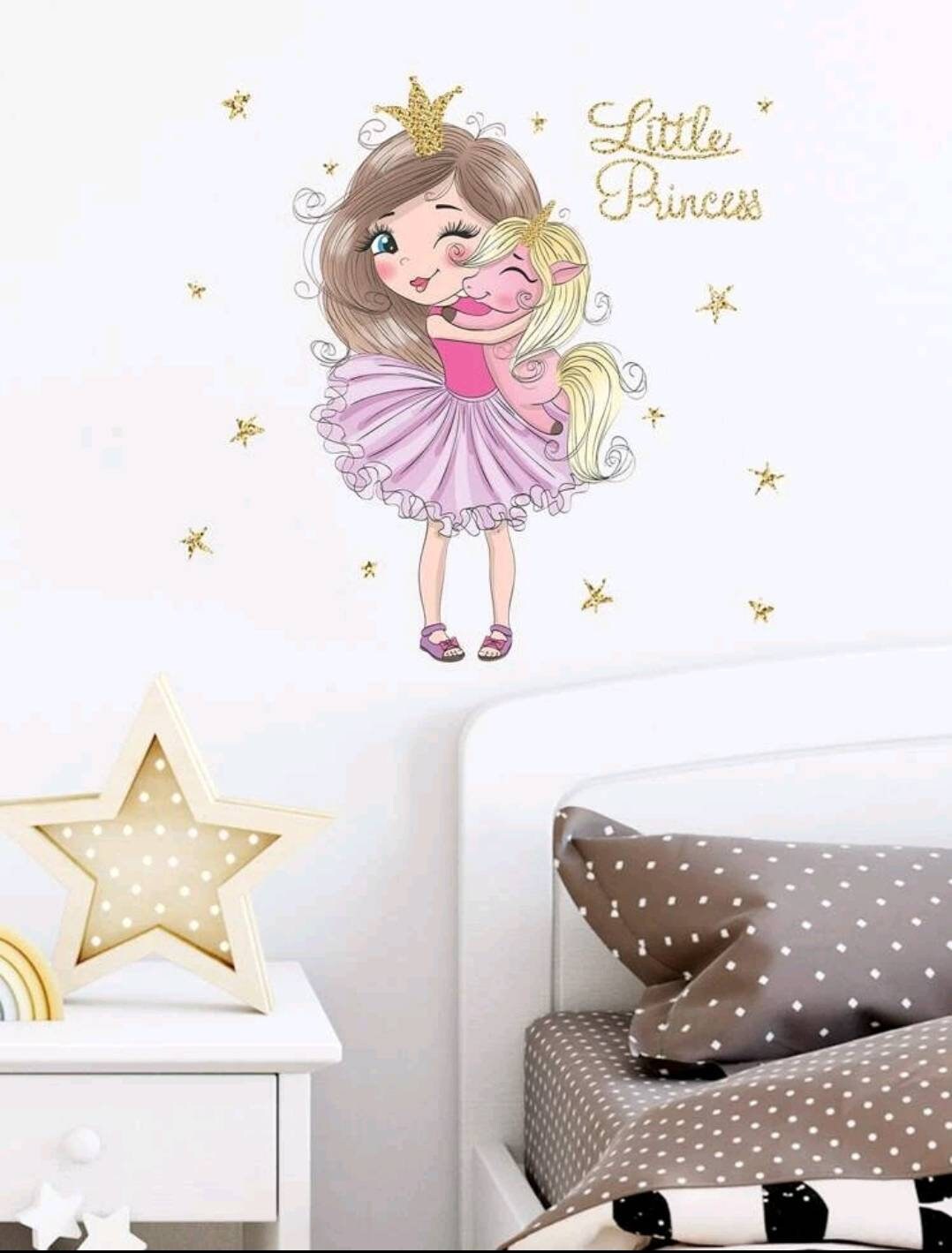 Wall Decal - brunette girl cartoon