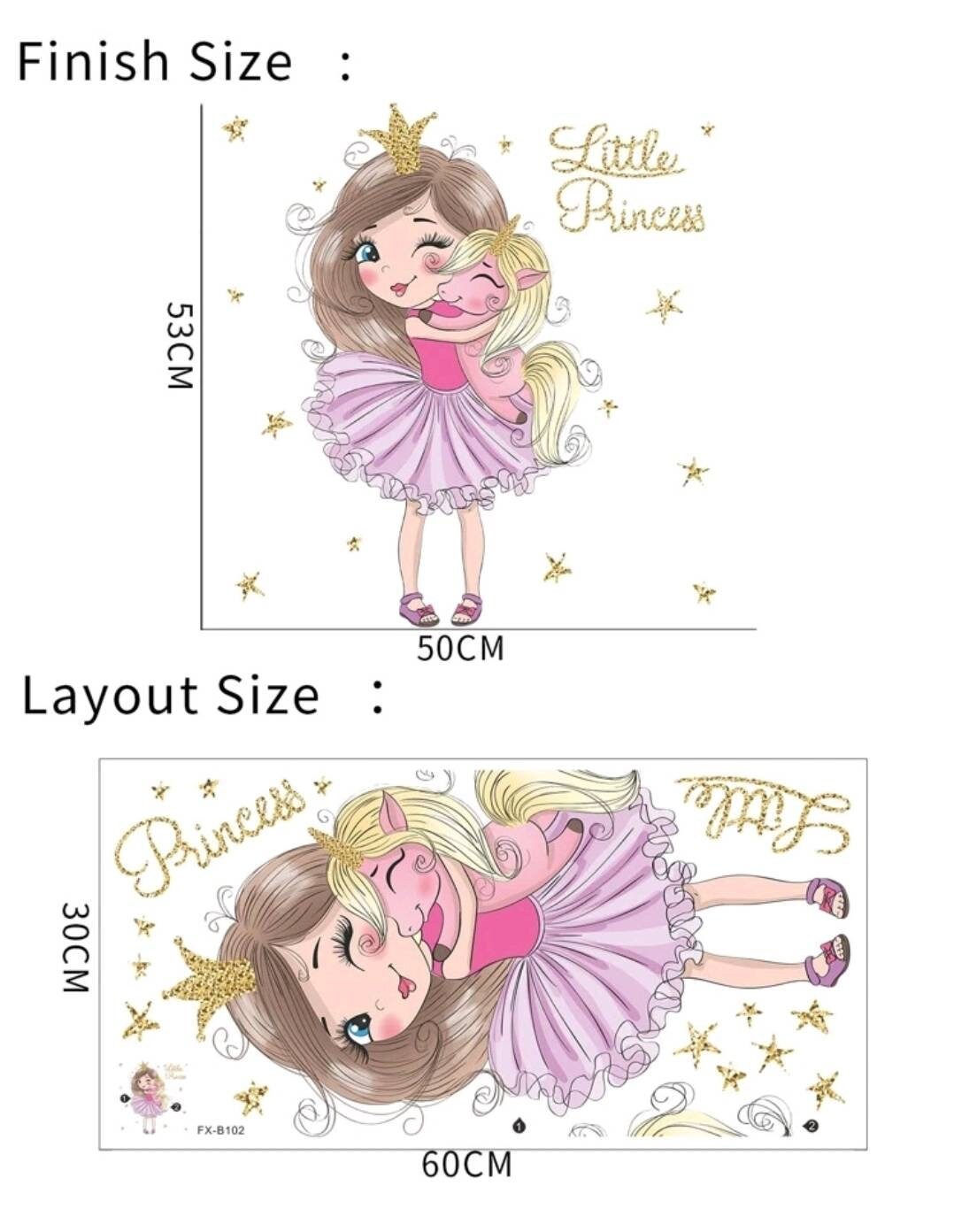 Wall Decal - brunette girl cartoon