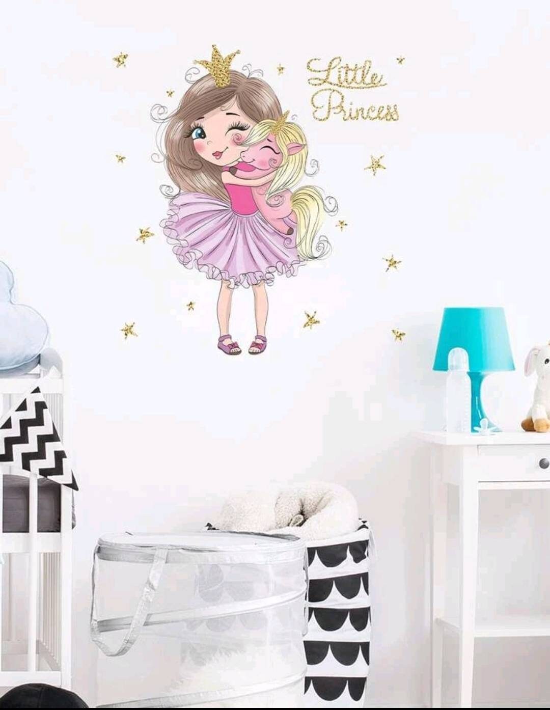 Wall Decal - brunette girl cartoon