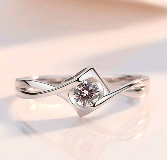 Rings (adjustable) - Silver - twisted heart
