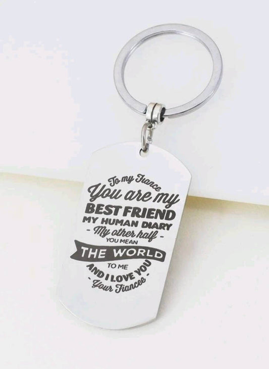 Keyring - fiance gift (with heart charm)