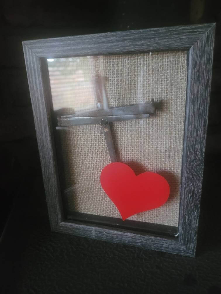 LED frame - crucifixion heart