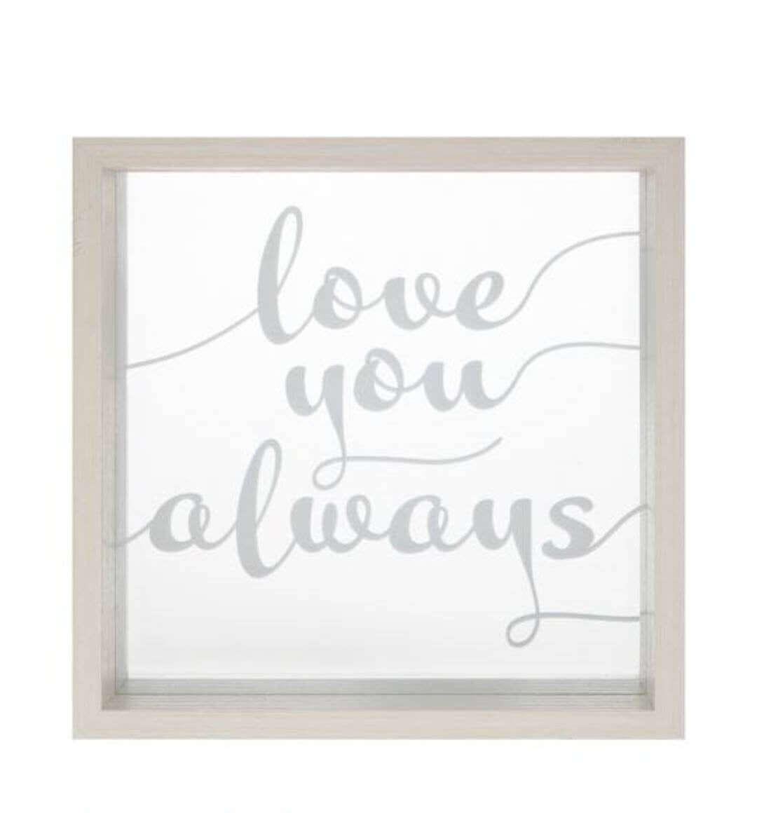 love always mirrored plaque frame 