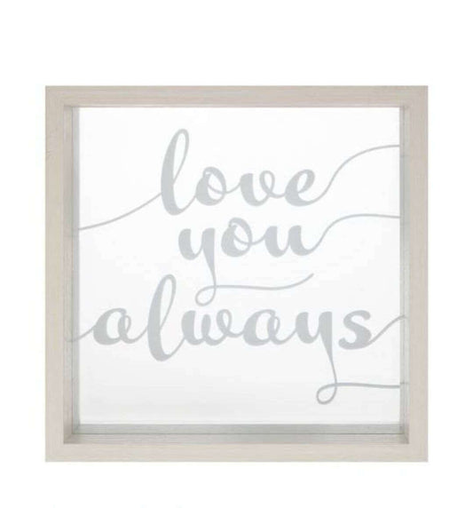 love always mirrored plaque frame 